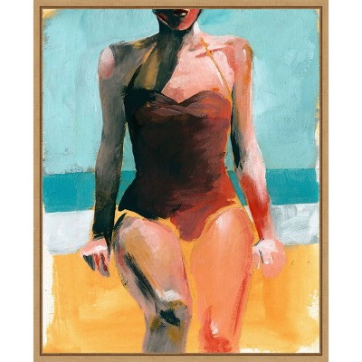 Amanti Art Vintage Swim II by Paxton Parker Canvas Wall Art Print Framed 16 x 20-in.