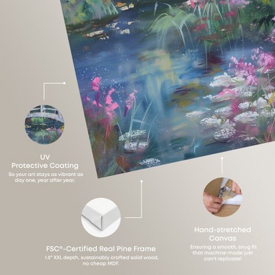 Hidden Garden Impressionist Canvas Wall Art, 36" x 54", Multicolor