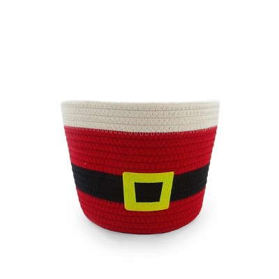 Image of Winter Themed Woven Basket Santa - Bullseye's Playground™