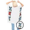 LA LEELA Women's Summer Vacation Beachwear Oversized Swim Suit Loose Party Bathing Suit Cover Ups for Women 1X-2X White, Floral - 2 of 3