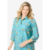 Woman Within Women's Plus Size Perfect Three Quarter Sleeve Shirt - 4 of 4