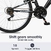 WEIZE Mountain Bike, 26"/27.5" Outdoor Cycling MTB 18 Speed, High Carbon Steel Frame with Dual Full Suspension, Black & White Bikes for Men Women - 3 of 4