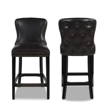 Jennifer Taylor Home Sonoma 28 inch  Upholstered Armless Counter Height Bar Stool (Set of 2)