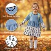 The Pink Picket Fence Penny Penguin Twirl Dress for Girls – 100% Natural Cotton Long Sleeve Play Dress – Hand-Painted Penguin Print - 2 of 4
