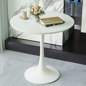 Maggift Patio End Tables, Modern Decorative Side Tables, Stylish Design for Patio, Living Room, Indoor and Outdoor Use, White, 31.5"*31.5"*29.5" - 1 of 4