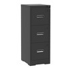 ORRD 3-Drawer Metal Vertical File Cabinet with Lock & Card Slot - Fits A4/Legal/Letter, Narrow Design, Black - 3 of 4