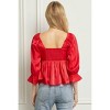 Women's Iridescent Babydoll Top, - entro - 3 of 4