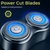 Wet & Dry Men's Rechargeable Travel Mini Electric On the Go Shaver - Transparent Black - 2 of 4