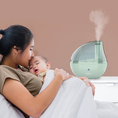 PureBaby Whisper Green Ultrasonic Cool Mist Humidifier with Night Light