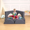 7Pcs Kids Play Couch, Modular Kids Sofa Toddler Couch, Multifunctional Play Couch Convertible Sofa Play Set for Playroom Nursery - 2 of 4