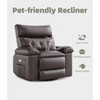 coucheta Manual Recliner Sofa Massage Recliner PU Recliner Sofa for Living Room with Massage Function - 3 of 4