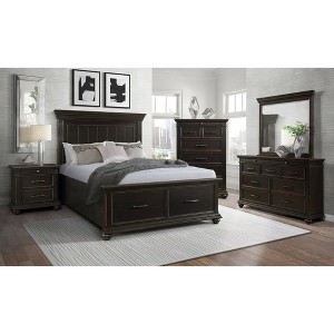Brooks 6 Drawer Chest Black - Picket House Furnishings: Vertical Storage, Felt-Lined, Bun Feet - 1 of 4