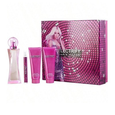 Paris Hilton Electrify 4 Pc Set Women Edp Spray 3.4, Spray 0.34, Body Lotion 3.0, Shower Gel 3.0 Oz