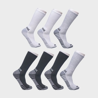 Aeropostale Men's 7-Pack Athletic Crew Socks - Moisture-Wicking, Arch Support, And Cushioned