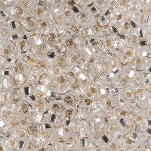 John Bead Czech Glass Seed Beads 6/0 (100g) Silver Lined Crystal Beads for DIY Art Crafts Jewelry Bracelets Necklaces Earrings Making - 1 of 4