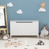 KTMBDW Toy Storage Box with Safety Hinged Lid, Wooden Sturdy Toys Storage Chest Bin Organizer Basket for Kids, Boys, Girls, Nursery, Closet - 3 of 4