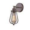 Chloe Lighting Charles Industrial-Style 1 Light Rubbed Bronze Wall Sconce 5" Wide - 3 of 4