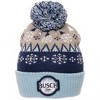 Adult Busch Latte Beer Snowflakes Knit Cuff Pom Beanie - 2 of 3