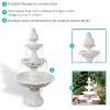 Sunnydaze Electric Fiberglass 3-Tier Welcome Pineapple Top Outdoor Water Fountain - 57" - 3 of 4