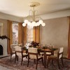 Rennnsan Vessera 38" W 10 -Light Milk Glass Dimmable Contemporary Sputnik Chandelier in Brass & Matte Black - 2 of 4