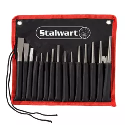 Fleming Supply Punch and Chisel Set With Storage Case - 16 Pieces