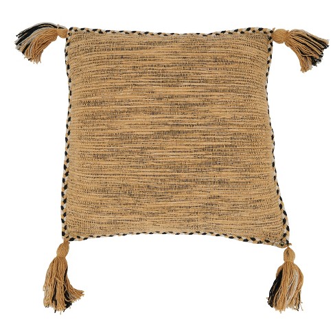 18x18 Cotton Moroccan Design Square Pillow Cover Natural - Saro Lifestyle  : Target