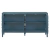 Hostack Buffet Cabinet Sideboard with Circular Groove Doors & Round Handles for Dining and Living Room, Antique Blue - 3 of 4