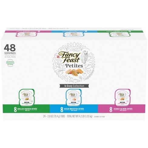 Fancy Feast Petites Gravy Collection Gourmet Wet Cat Food Variety Pack - 2.8oz/24ct - image 1 of 4