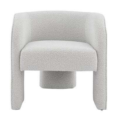 Barrel-Back Chic Velvet Accent Chair in Elegant Beige