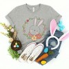The Juniper Shop Easter Bunny Flower Wreath Toddler Short Sleeve Tee - 2 of 2