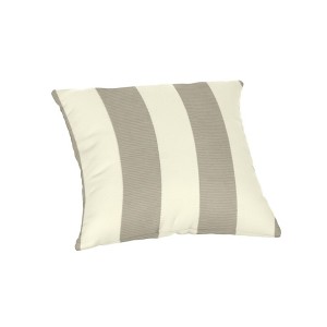 Casual Cushion Stripe Sunbrella Fabric 1-Piece Indoor/Outdoor Square Throw Pillow - 1 of 4