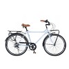 Infurnic Bicycles, 26 Inch Vintage Style Bike, 7-Speed Commute Bike with Leather Saddle for Men and Women, Blue, 22.05"*37.8"*66.93" - 4 of 4