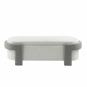 GDFStudio Candy Minimalist 51" Rounded Storage Ottoman Bench - 1 of 4