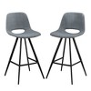 NicBex Dining Chairs Set of 2 Stool Upholstered Chair  Fabric Kitchen Counter Height Stools with Metal Legs for Kitchen - 2 of 4