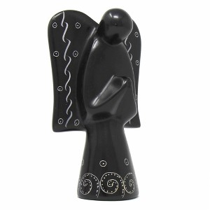 Slickblue Artisan Soapstone Angel – Hand-Carved 5-Inch Sculpture, Peaceful Decor in 4 Color Options - 1 of 4