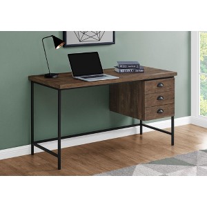 NicBex 55" L Home Office Desk Modern Computer Desk with 3 Drawers and Metal Base for Office, Study - 1 of 4