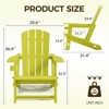 Maggift Outdoor Adirondack Chairs, Plastic Fire Pit Chairs with Drink Holder, Patio Chairs with Stool Legs for Lawn Garden, Yellow 31.4"*29.6"*36.4" - 3 of 4