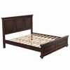 Merax Traditional Town and Country Style Pinewood Queen Bed with Decorative Fretwork and Grooved Panels - 3 of 4