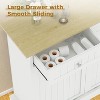 20 Gallons Tilt Out Trash Cabinet, 2 Door Wood Garbage Recycling Cabinet, Freestanding Kitchen Trash Bin Cabinet, Pet Proof Trash Can Holder - 4 of 4
