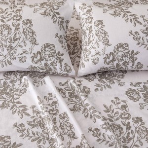 100% Turkish Cotton Classic Printed Flannel Sheet Set - Isla Jade - 1 of 4