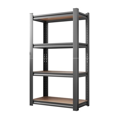 NicBex 4/5-Tier Heavy-Duty Adjustable Storage Rack,Garage Shelving with Adjustable Height Wood Shelves,Storage Organizer for Kitchen,Home & Warehouse