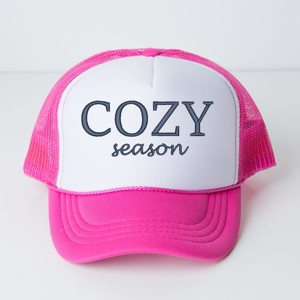 Embroidered Cozy Season - Womens Foam Trucker Hat - 1 of 3