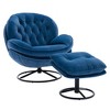 Okak Upholstered Tufted Button Accent Chair With Ottoman & Metal Legs,Comfy Lounge Chair for Living Room,Bedroom - 2 of 4