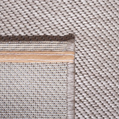 Beige Rectangular Stain-Resistant Synthetic Area Rug