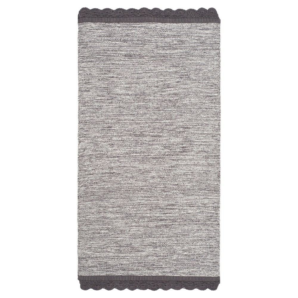 Charcoal Spacedye Design Woven Accent Rug 3'x5' - Safavieh