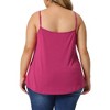 Agnes Orinda Women's Plus Size Lace Front V-Neck Sleeveless Spaghetti Strap Camisole - 4 of 4