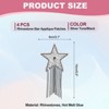 Unique Bargains Star Shape Rhinestone Glitter Iron On Sew Beaded Applique Patches 4 Pcs - 2 of 4