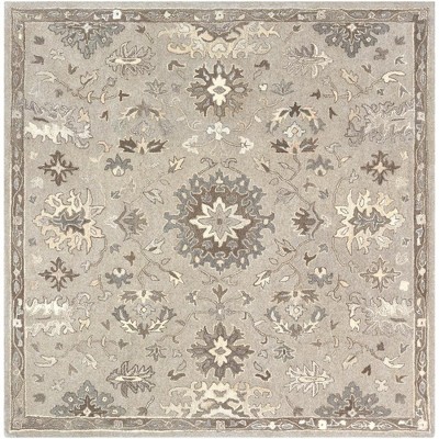 Mark & Day Ness 6'x6' Square Tufted Indoor Area Rugs Taupe: Handmade Wool, Stain-Resistant, Traditional Decor