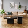 NicBex Vintage Rectangular Nesting Coffee Table with Wood Grain Finish,Fashion Style Side Table,Center Table for Living Room,(Set of 2) - 3 of 4