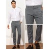 Lars Amadeus Men's Slim Fit Business Flat Front Stripes Chino Trousers - 4 of 4